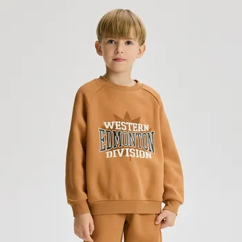 Chlapecká mikina Reserved - Mikina s potiskem - zlatavá hnědá - 966FJ-82X - 966FJ-82X-128