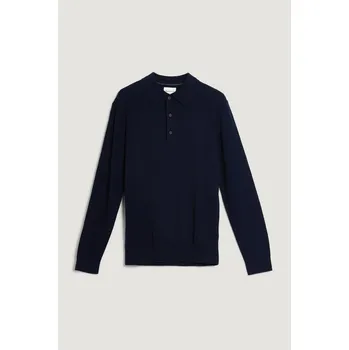 Pánský svetr SVETR GANT COTTON CASHMERE POLO EVENING BLUE