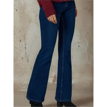 Dámská móda Sinsay - Rozšířené džíny - námořnická modrá - 901FI-59J - 901FI-59J-34