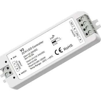 Ovladač světel Univerzální přijímač V2 pro Single color, CTA 2x5A