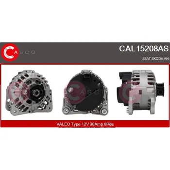 Alternátor Generátor CASCO CAL15208AS