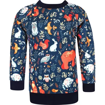 Dívčí mikina V-Mart.cz, Dívčí mikina Zvířátka a ornamenty 122/128