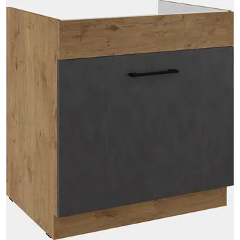 Odpadkový koš Dřezová skříň na tříděný odpad, šíře 80 cm Šedý mat