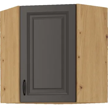 Šatní skříň Rohová skříň 45° Dub artisan Grafit mat