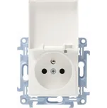 Zásuvka silová 1 násobná typ E, s uzemněním, IP44, s těsněním, víčko v barvě krytu,, Simon 10 CGZ1BC.01/11