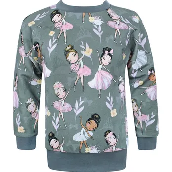 Dívčí mikina V-Mart, Dívčí mikina Baletky na šedé 122/128