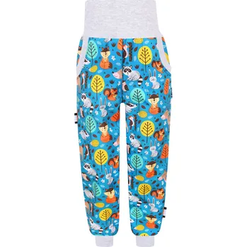 Dívčí kalhoty V-Mart, Softshellové kalhoty Zvířátka na petrolejové 86