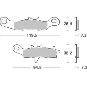 Motodíl Brzdové destičky Brembo SX přední KAWASAKI KX 85 (malá kola) rok