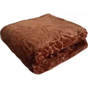 deka Vysoce kvalitní silná akrylová deka hnědé barvy s reliéfním vzorem Šířka: 160 cm | Délka: 210 cm