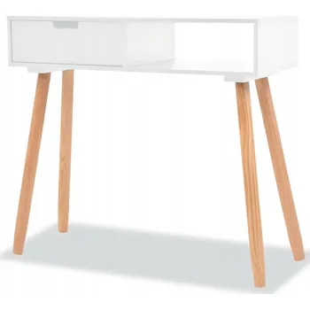 Konferenční stolek Konzolový stolek, borovicové dřevo, 80x30x72 cm, bílý