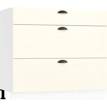 Komoda Šuplíky, šíře 90 cm Bílý Krém