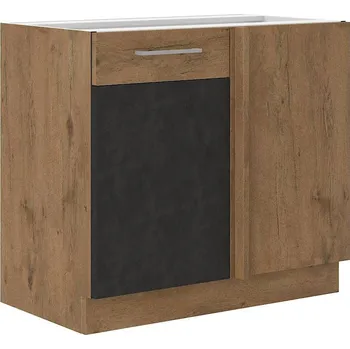 Šatní skříň Rohová skříň 105 cm Šedý mat