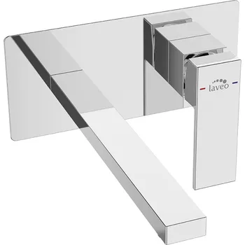 Vodovodní baterie Laveo Umyvadlová baterie Kvadrato podomítková - BLQ_022P, chrom