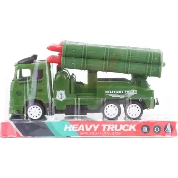 autíčko Vojenské auto s raketami – plastový model pro děti