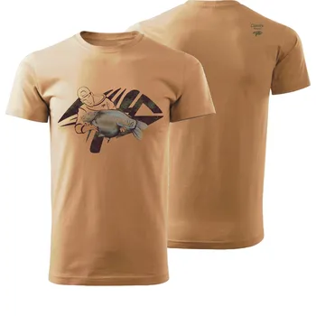 Pánské tričko Giants fishing Tričko pánské béžové Rybář s kaprem|vel. 3XL