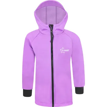 Dívčí bunda V-Mart, PREMIUM Dívčí fialová softshellová bunda 122/128