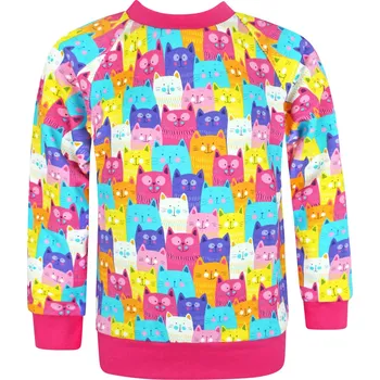 Dívčí mikina V-Mart, Dívčí mikina Barevné kočičky 122/128