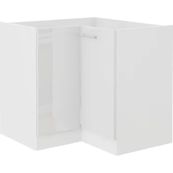 Šatní skříň Rohová skříňka Bílý lesk