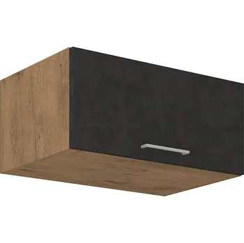 Šatní skříň Hluboká jedno-výklopná skříň, šíře 80 cm Šedý mat