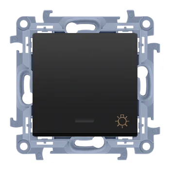 vypínač Tlačítko zapínací, s piktogramem “světlo”, s orientačním LED podsvětlením, řazení, Simon 10 CS1L.01/49