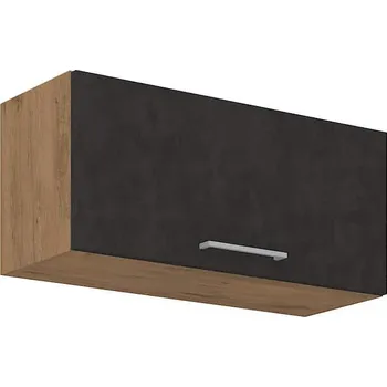 Šatní skříň Jedno-výklopná skříň, šíře 80 cm Šedý mat