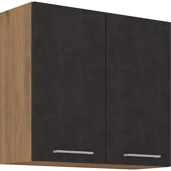 Šatní skříň Dvoukřídlá skříň, šíře 80 cm Šedý mat