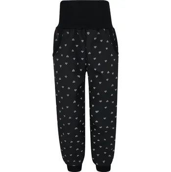 Dívčí kalhoty V-Mart, SLIM Softshellové kalhoty Reflexní srdíčka (s fleecem) 86