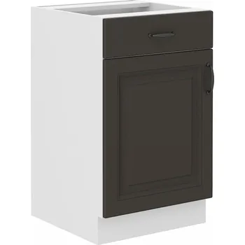 Šatní skříň Skříň se šuplíkem, šíře 50 cm Bílý Grafit mat