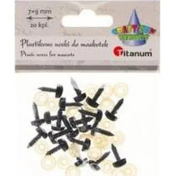 Set školních potřeb Nosy do maskotek plastikowe trójkątne 9x7mm 20szt