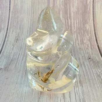 Křišťál plamen Madagaskar FL5 č.2 cca 5,3 x 9 cm, 310 g