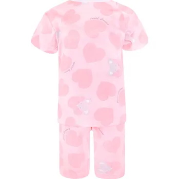 Dívčí pyžamo V-Mart, Dívčí pyžamo s krátkým rukávem Myšky a srdíčka 122