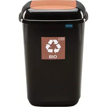 Odpadkový koš Odpadkový koš na tříděný odpad 45 l s víkem - hnědý, bio odpad