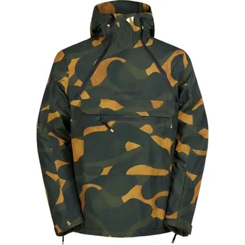 Pánská lyžařská/snowboardová bunda FUNDANGO HYDRA ECO ANORAK S Khaki, Oranžová, Černá