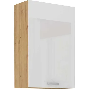 Šatní skříň Vysoká 108 cm skříň, šíře 60 cm Bílý lesk