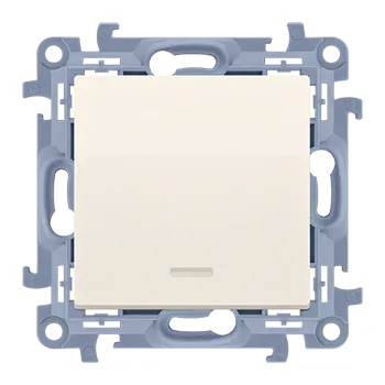 vypínač Vypínač jednopólový, s orientačním LED podsvětlením, řazení 1So, 10 A / 230 V~,, Simon 10 CW1L.01/41