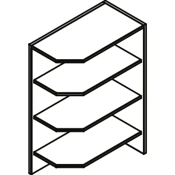 police Spodní koncové police, šíře 30 cm Šedá - grafit