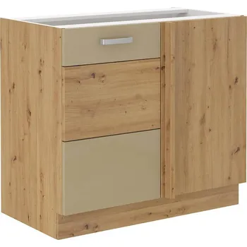 Šatní skříň Rohová skříň 105 cm Cappuccino lesk