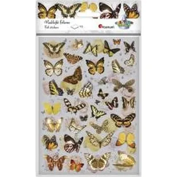 Set školních potřeb Naklejki foliowe 2 plansze motyle, kwiaty (pl, 2000, Titanum)