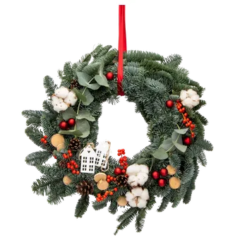 Věnec Závěsný věnec Makirosso Průměr 30 cm - Belles Fleurs