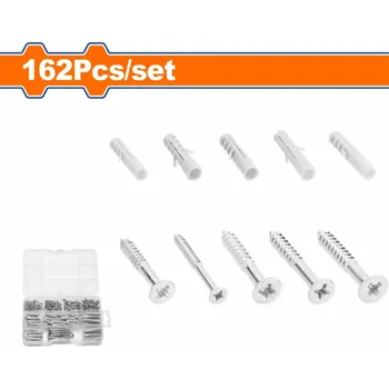 Hmoždinka Wadfow Hmoždinka s vrutem sada 162ks