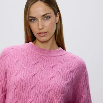 Dámský svetr Reserved - Strukturovaný svetr - orchidejová - 955IL-40X - 955IL-40X-L