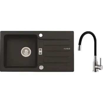 Granitový dřez SET Alveus NIAGARA 30 MINTAS BRS G91 Carbon (černá)