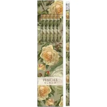 Ołówki ozdobne STPEN43 żółte róże 6szt