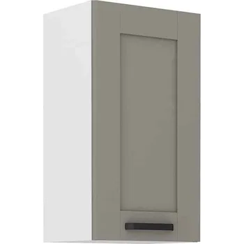 Šatní skříň Jednokřídlá skříň, šíře 40 cm Bílý Světle šedý mat