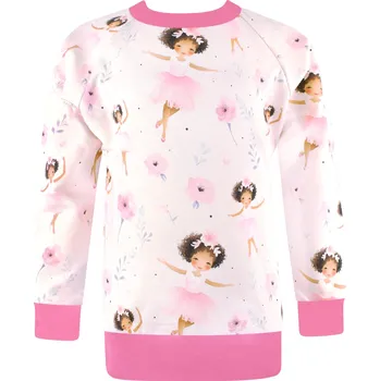 Dívčí mikina V-Mart, Dívčí mikina Baletky na růžové 110/116