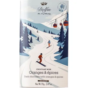 Čokoláda Dolfin Zimní čokoláda Pomeranč a koření