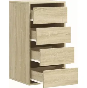 Komoda Komoda, 4 zásuvková, dřevo, dub sonoma, MARIO