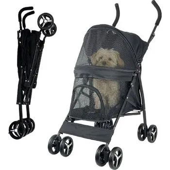 Kočárek pro psa Kočárek pro psy a kočky DTC801-1 do 15kg - golfové, skládací 25x105x30 cm, černý