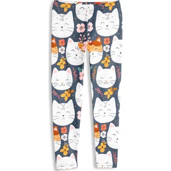 Dívčí oblečení GATE Měkké legíny s potiskem 8Y 825-0598/75