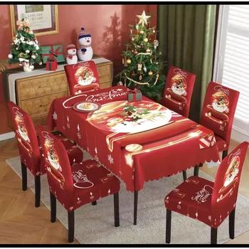 ubrus VÁNOČNÍ SET: UBRUS + POVLAK NA ŽIDLE Č.19 1 ks Vánoční